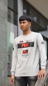 COD Distro Mens T-shirts Fox Mens Long Sleeve Trail Motor Cross T-shirts Thick Combed 24s Premium Material