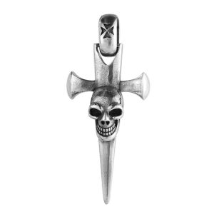 Pendant Genuine Certified 925 Sterling Silver Jewelry 2026 Trend Man Women Skull Cross Necklaces And Pendants Free Shipping P2