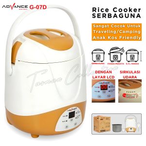 Promo Mejikom 07 Liter Murah Rice Cooker Traveling & Anak Kos Advance G-07D 100% ANTI LENGKET Daya (25WATT Menghangatkan) - (200WATT Memasak) - Serbaguna Menanak Menghangatkan Mengukus dan Mememasak Sup - TASMAN COLLECTION