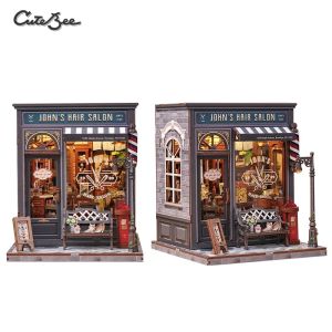 CUTEBEE Book Nook DIY Building Kit with-Cut Precision Pieces 3D Wooden Puzzle Collectible Desk Home Decor for Gift Idea