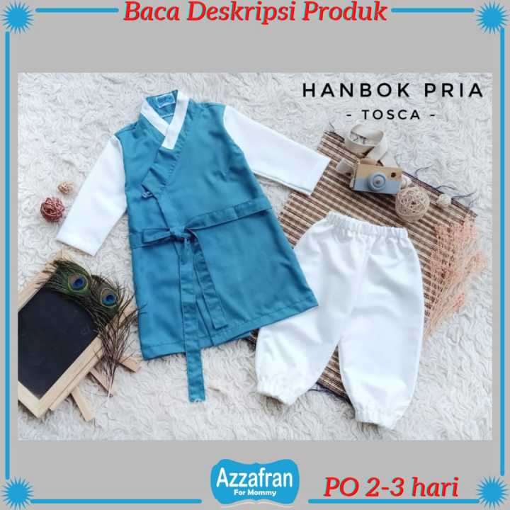 Hanbok Pria | Baju Adat Korea Anak Laki Laki dan Dewasa | Cosplay Tradisional Ulang Tahun Katun