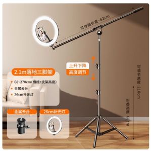 Portable LED Ring Fill LightDimmableSelfie Lightwith StandMobile Phone HolderBluetooth Remote Control