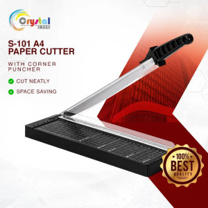 Paper Cutter Machine Officom S-101 (2-in-1) A4 Guillotine Trimmer & Corner Rounder