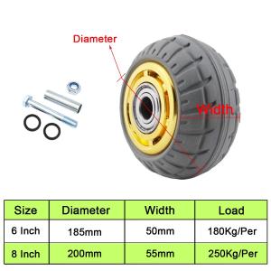 Heavy Duty Nylon Swivel Caster Wheel 8 6 Inch Industrial Fixed Directional High Load Bearing Wheels