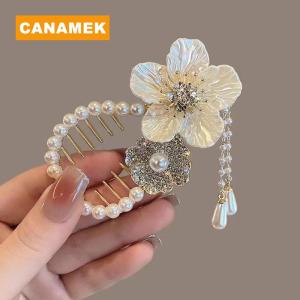 【CANAMEK】 Braided Bow Hair Clips Butterfly Hairpin Ponytail Buckle Hair Pin Claw Korean Accessories