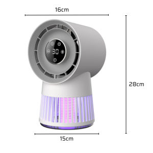 Quạt Mini Tích Điện Để Bàn Tích Hợp Đèn Bắt Muỗi DIPOLAR Màn Hình Led Hiển Thị Và Chức Năng Hẹn Giờ Tiện Lợi - DQMN04