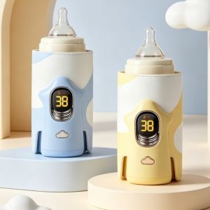 SUPERRR Multifunction Baby Bottle Warmer Wireless LED Display Breast Milk Warmer Smart Insulated Bottle Warmer Sleeve Outdoor Travel