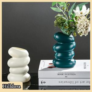 [Hilldora] Plastic Spiral Vase Nordic Creative Flower Arrangement Container For Kitchen Living Bedroom Home Decoration Ornament