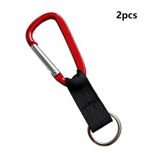 YESMILE 2pcs 132cm Móc khóa lò xo dạng dây đai Hợp  nhôm 6 màu sắc Phụ kiện ba lô Chất lượng cao Móc khóa kẹp nhanh Dành cho cắm trại và đi bộ đường dài ngoài trời