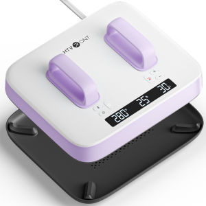 HTVRONT H10 12" x 10" Heat Press Machine 220V Heat press with pressure display Adjustable pressure Automatic shutdown Fast and even heating Suitable for bags T-shirts Hat printing.