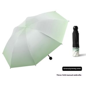 HUIESON ร่มแบบพับสีอัตโนมัติไล่ระดับสีสำหรับป้องกันแสงแดดและฝน