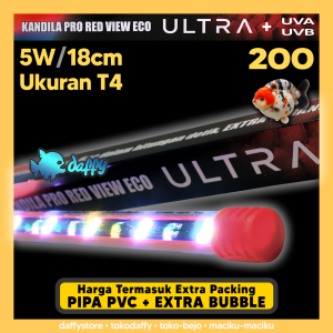 Kandila Pro Red View ECO ULTRA + UVA UVB semua ukuran lampu akuarium lampu view
