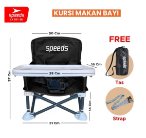 SPEEDS Kursi Makan Bayi Baby Chair Kursi Lipat Balita Portabel High Chair 031-38