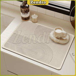ZEO Kitchen Draining Mat Non-slip Washable Tableware Mat Foldable Dish Drying Pad 30*40cm