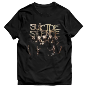 Baju Kaos Band distro dewasa pria wanita sablon SUICIDE SILENCE bahan 24s