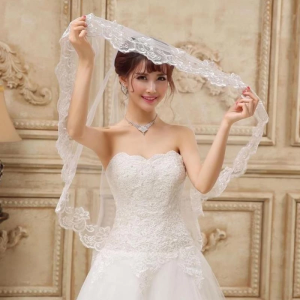 1.5/3/5M single-layer womens wedding white ultra long chiffon wide edge embroidered hexagonal lace