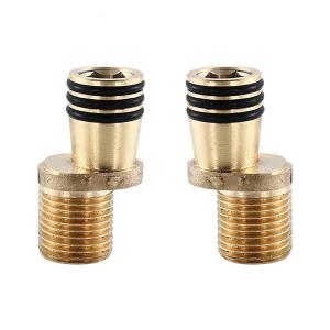 2PCS Bronze Mixture Wall Mounted Shower Brackets Impermeable Closed Hoop Space Efficient Bathroom Shelf Installation Set