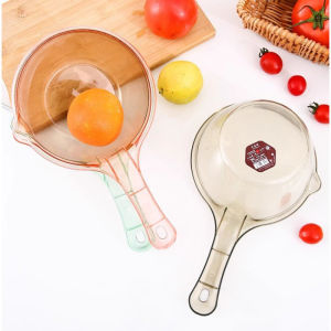 Water Ladle for Kitchen Large Creative Plastic Water Ladle with Long Handle for Household Deeper Thicker Transparent Water Ladle