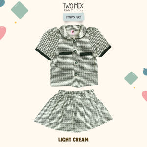 Two Mix - Setelan Baju Rok Anak Perempuan Lucu - Emely Set Ruffle 1-6 Tahun 4365B