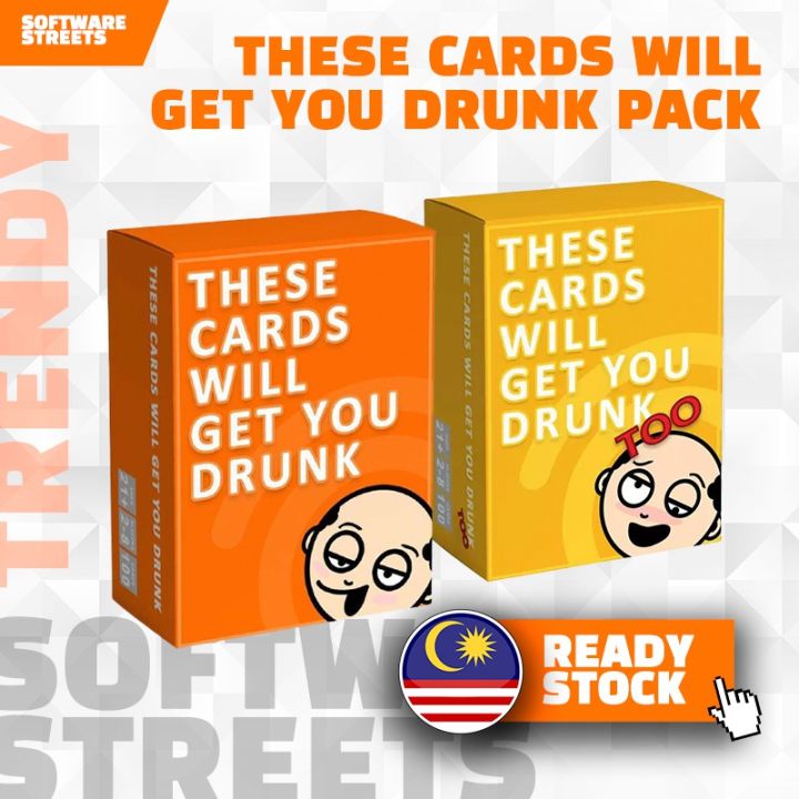 Malaysia Stock These Cards Will Get You Drunk Fun Drinking Game Cards