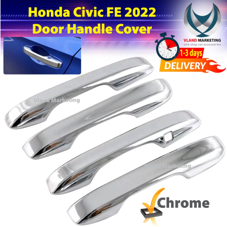 ( Civic FE ) Honda Civic 11th gen 2022 Door Handle Cover - Chrome Lazada