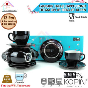SIERA cangkir set espresso 200ml warna hijau tua / Cangkir Kopi Mini cup and saucer limited color KPI-01