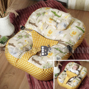 [FREE PACKING TAS SERUT] Sofa Bayi Jumbo Multifungsi Kasur bayi Dengan Gesper Sabuk Pengaman Free Bantal Peyang Baby / Kasur Bayi + FREE Bantal Peyang Bayi