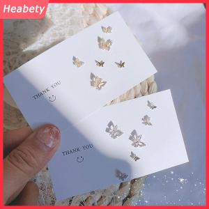 Heabety Bộ 6 chiếc khuyên tai nụ pha lê đơn giản dành cho nữ khuyên tai đá zircon hình bướm phụ kiện trang sức dự tiệc đám cưới đính hôn cho nữ