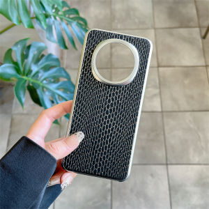 Case For Honor Magic 7 Pro Case Fashion Design Sense Leather Silicone Back Cover For Magic7 7Pro 5G Electroplate Frame Bumper