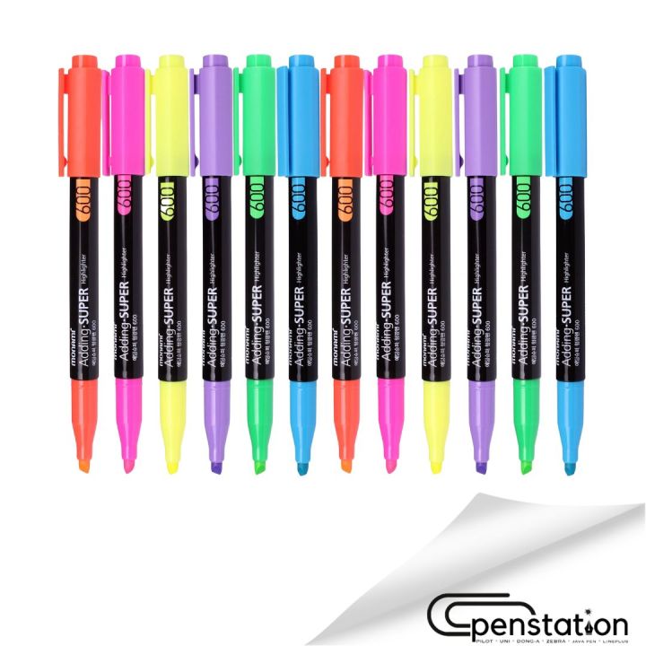 MONAMI Adding Super 600 Fluorescent Highlighter Pen Marker | Lazada PH