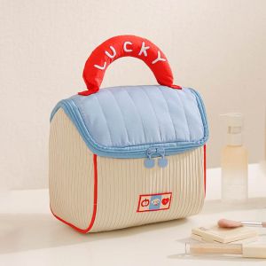 FLYING House-shaped Makeup Bag Large Capacity Handheld Cosmetics Bag Creative Portable Storage Bag Women