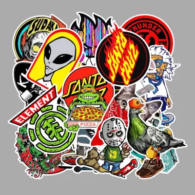 xs086-100pcs skateboard motorcycle stickers refrigerator laptop stickers waterproof