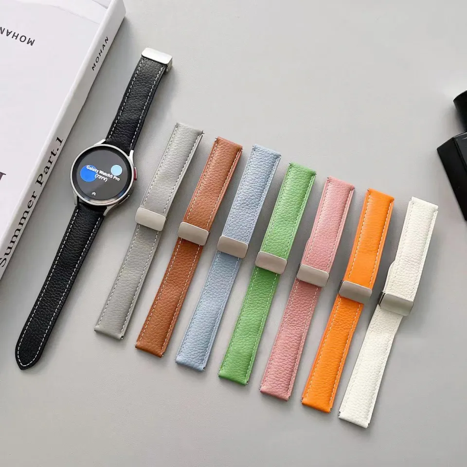 Leather Magnetic Buckle Strap For Amazfit Bip Smart watch Band