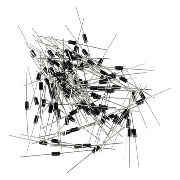 Lot De 100 Diodes Redresseuses 1N4007 - 1A/1200V, Format DO-41 En Plastique Noir
