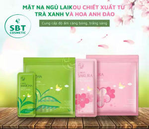 [COMBO 2 Bịch] Gồm 30 Gói Mặt Nạ Ngủ Trà Xanh Matcha Mud Mask + Mặt Nạ Ngủ Hoa Anh Đào Sakura Sleeping Face Mask Laikou - Mặt Nạ Dưỡng Da Cao Cấp