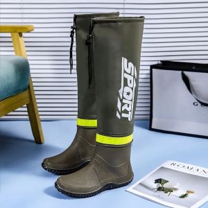 MenS Fashion Rain Boots High-Top Rain Boots For Outer Wear Long-Tube Waterproof And Non-Slip Couple Style Outdoor Fishing Boots