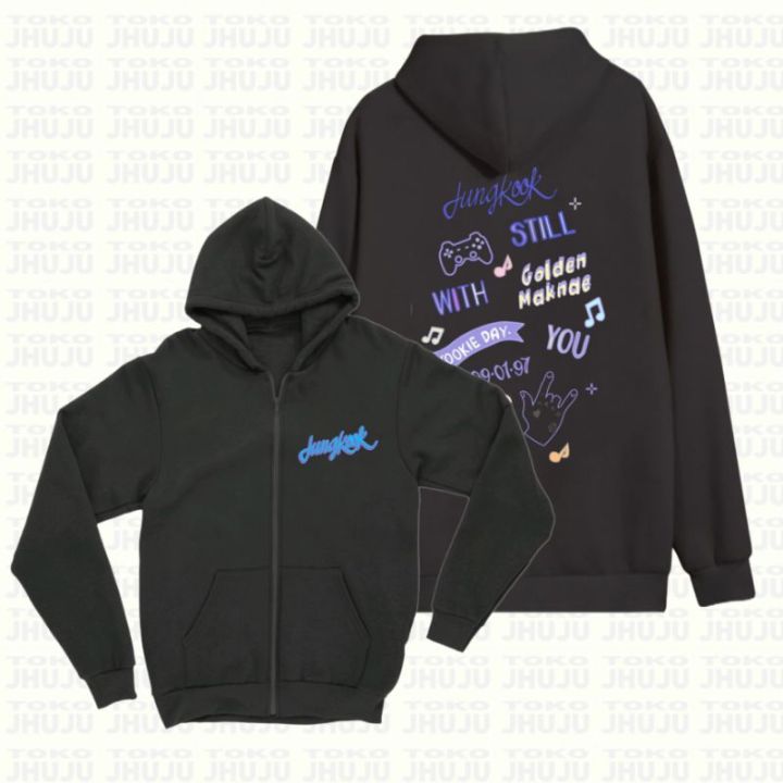 Hoodie ZIPPER Bangtan Jungkook Golden Maknae DB Lazada Indonesia