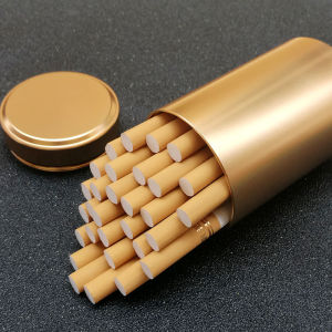 Multifunction Stainless Steel Cigarette Case Round Metal Storage Box Tea Caddy Sealed Tank Smoking Accessories