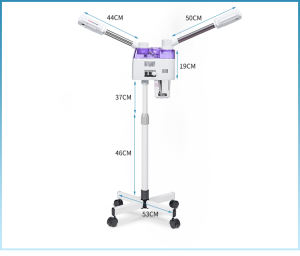 2-in-1 Hot Cold Facial Steamer Professional Face Moisturizer Mist Sprayer Beauty Instrument for Household & Beauty Salon