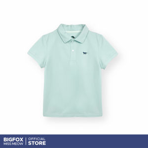 [Áo Polo TE 715] Áo polo bé trai Bigfox Miss Meow mùa hè chất cá sấu áo có cổ đồng phục đi học size đại 7-15 tuổi 50kg