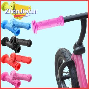 zhanjietun มือจับจักรยานยาง1คู่ มือจับแฮนด์จักรยานกันลื่นกันน้ำแฮนด์สกู๊ตเตอร์สามล้อสำหรับเด็ก