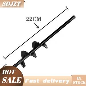 SDJZT Garden Planting Flowers And Plants Digging Hole Drill Bit Spiral Rod Loose Soil Alloy Ground Ddrill Bit Short Rod