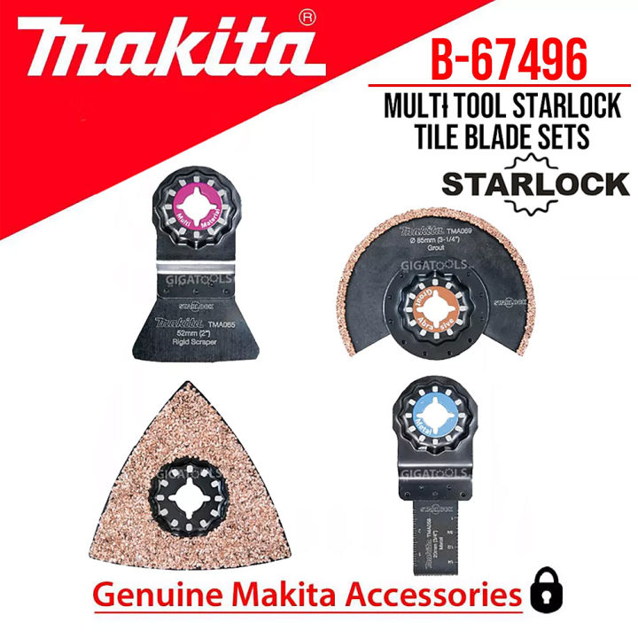 Makita B67496 Multitool Starlock Tile Blade Sets ( 4pcs ) [GIGATOOLS
