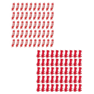 50 cái bên điều trị hộp có ruy-băng Giấy gấp hộp đựng kẹo bên chất độn hộp trang trí Giáng sinh phụ kiện