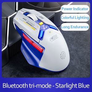 INPHIC IN9 Wired & Wireless Gaming Mouse Rechargeable 12000DPI 6 Buttons Programmable &Tri-mode Bluetooth Optical Mice (type C wired/2.4GHz/Bluetooth5.0)