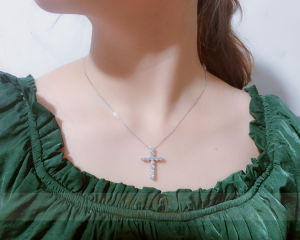 Simple Cross Men Necklace Pendant Boy Black Gold Silver Color Crucifix Necklaces for Men Women Jewelry Religious Christian