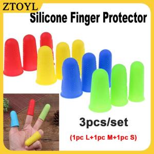 ZTOYL 3 cái Silicone chống cắt chịu nhiệt ngón tay bảo vệ ngón tay cap nấu ăn công cụ