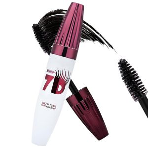 7D Waterproof Mascara Volumizing and Lengthening Black Magic Eyelash Makeup for Thick Long Lashes Smudge-Proof Gentle Formula Daily Use