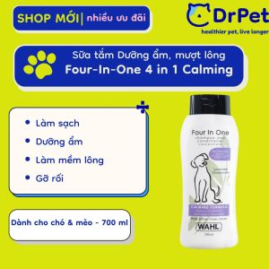 Wahl Puppy Gentle Formula Four-In-One Shampoo & Conditioner for Cats & Dogs – Soothing Lavender & Chamomile Scent Paraben-Free 700ml