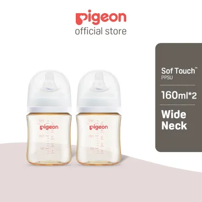 [Bundle Deal] Pigeon SofTouch™ Wide-Neck BPP PPSU Nursing Bottle 160ml/240ml